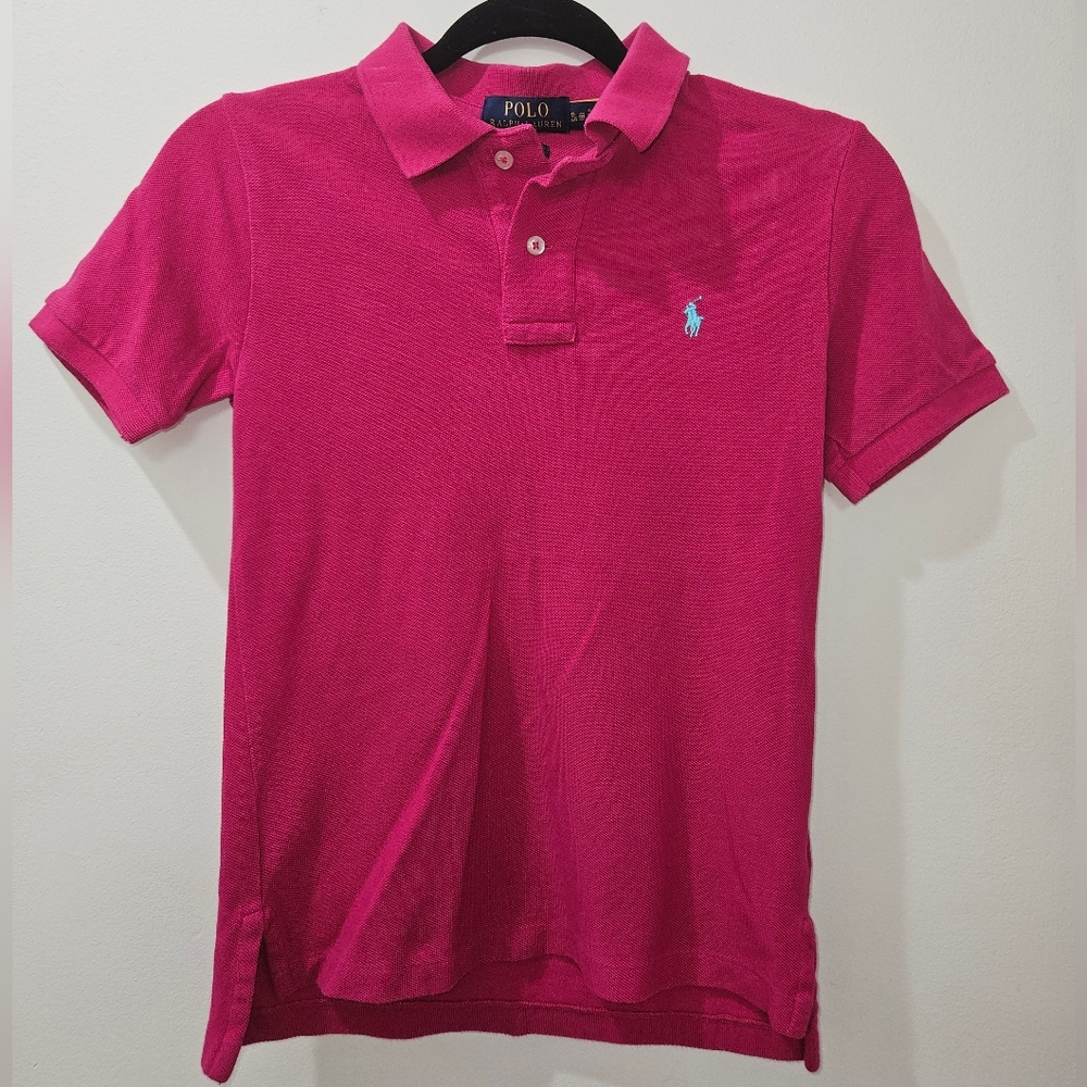Boys Classic Short Sleeve Polo By Ralph Lauren, Electric Pink, sz 8(S), EUC!